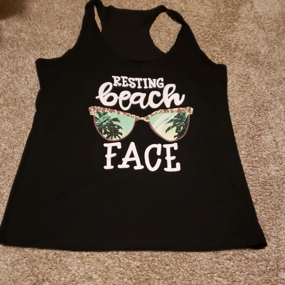 Resting Beach Face Tank Top